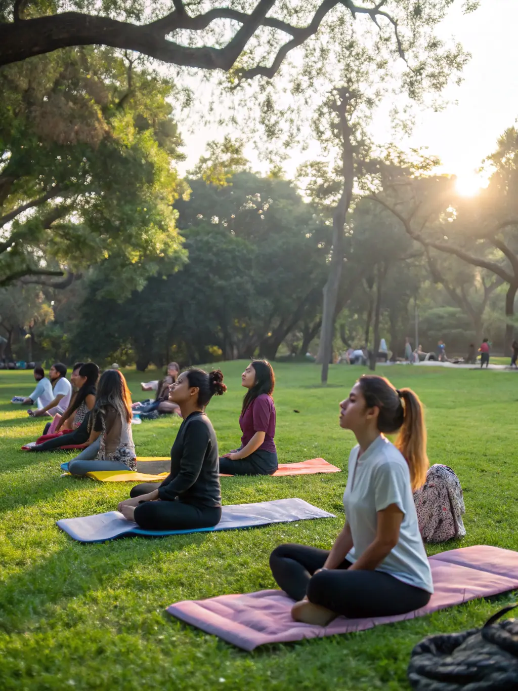 Medical students participating in a yoga session during a BSS wellness event, emphasizing the stress-reducing and health-promoting benefits of BSS activities.