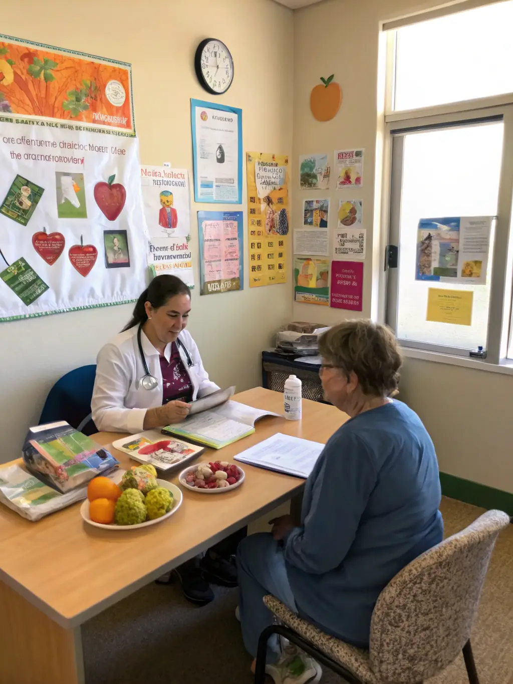 A group of patients participating in a therapeutic education session, learning about managing their chronic uremia and improving their quality of life.